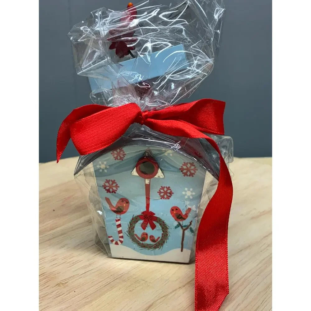 Cardinal Christmas Ornament | Joy to the Birds Barn House | Helena Rags Design